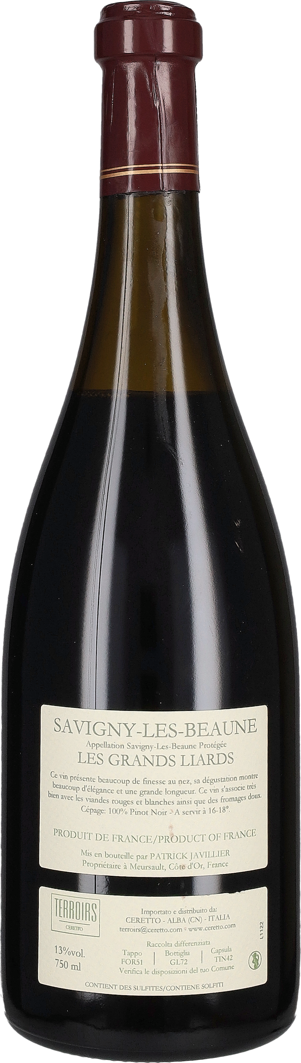 Savigny Les Beaune Rouge Grands Liards Patrick Javillier 2022