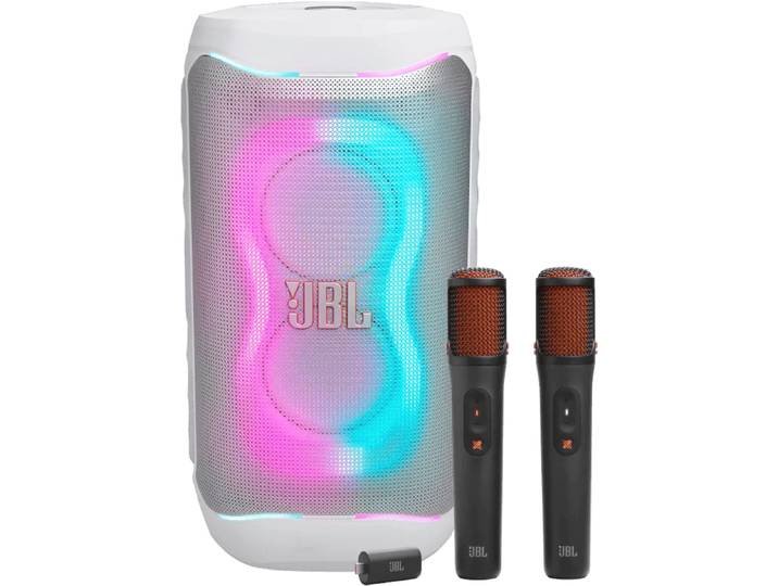 JBL Partybox 130 Wit + JBL Easysing Mics