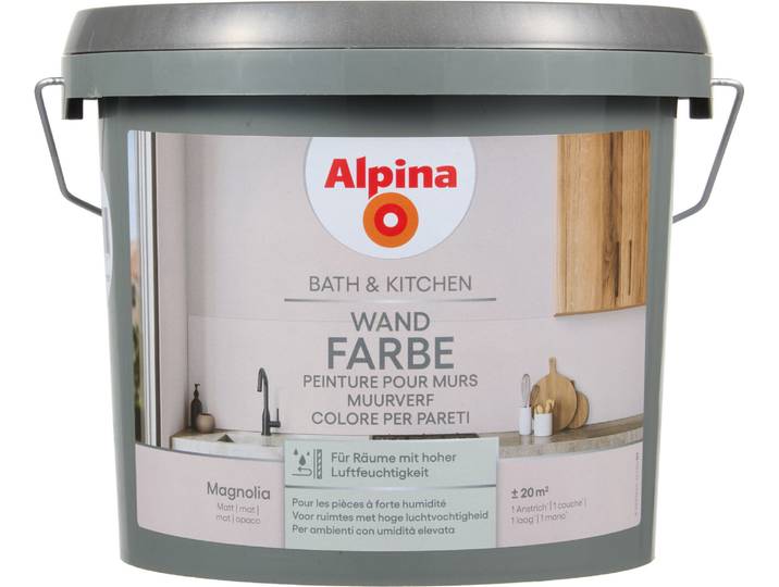 Alpina Wandfarbe Bath & Kitchen Magnolia Rosa 2.5 l Matt