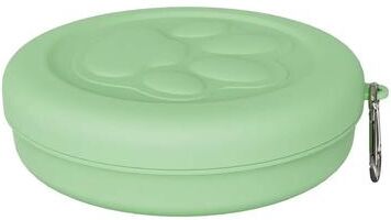 Useful Little Things Portable Travel Pet Food And Water Bowl green 5.5 In X 1.6 In