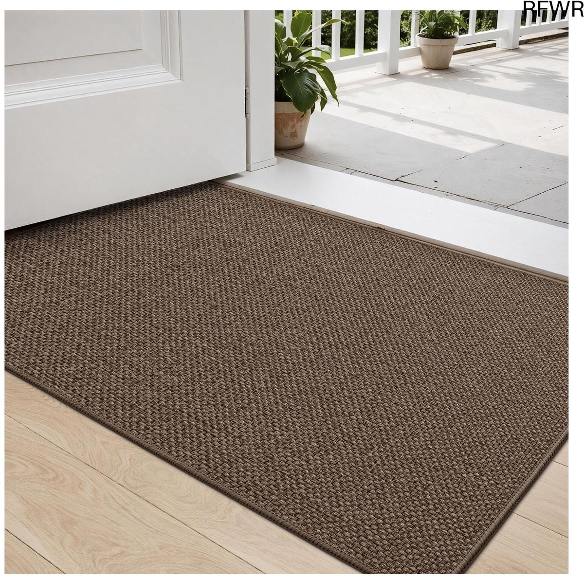 RFWR Absorberende Binnendeurmat Bruin - Vuilvanger Voetmat voor Entree en Gang - B: 75 cm, D: 44 cm