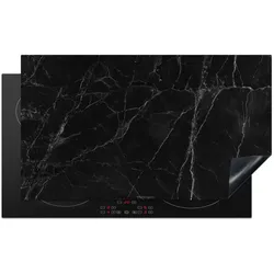 HERDABDECKPLATTE Schwarz - Marmor Induktionsschutz 89.6x51.6 cm