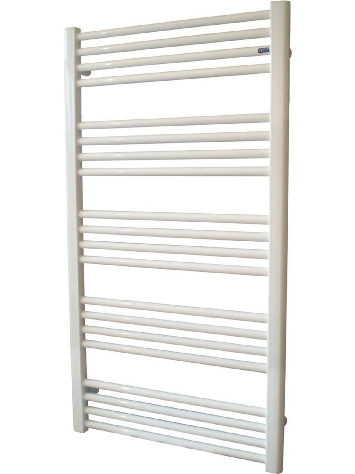 Kriss space heated towel rail 1090x600 white