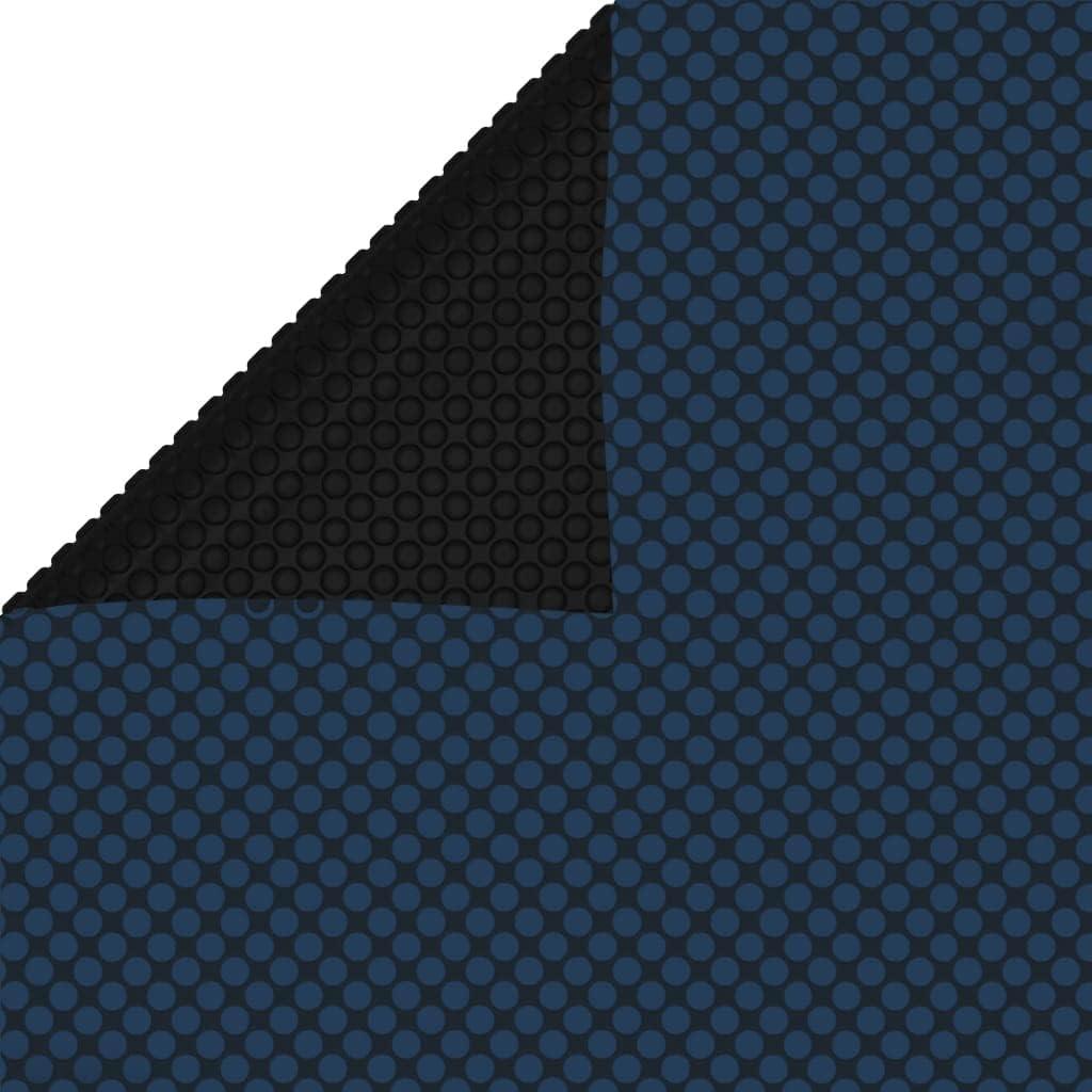 Schwimmende PE-Solar-Poolfolie, 800 x 500 cm, Schwarz und Blau