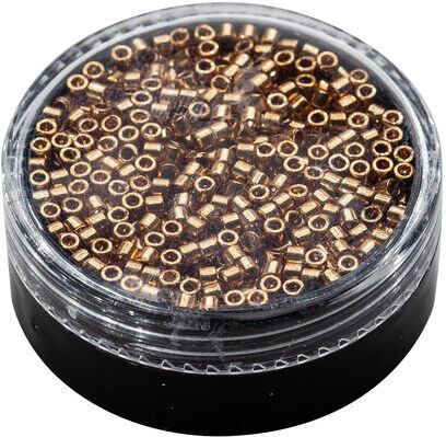 Miyuki-Perlen, gold-metallic, 2,2 mm Ø, 4 g