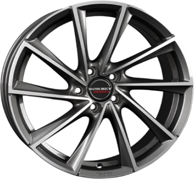 Borbet Vtx Graphite Polished 8x18 ET 37 5/112 Alufelge Grau