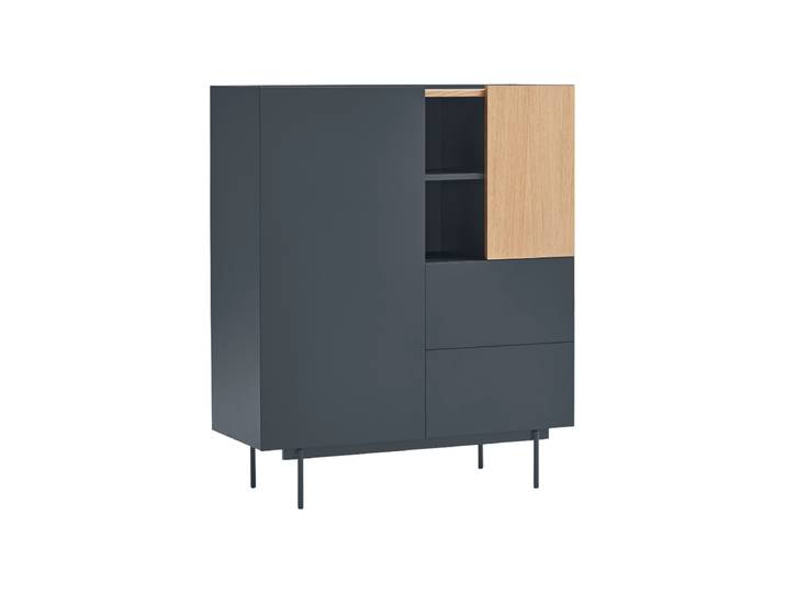 Design Highboard „Otto“ Anthrazit / Eiche Teulat