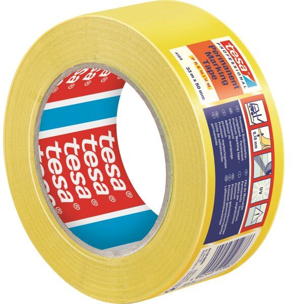 Tesa Gulvmarkeringstape, 50mm X 33m, Gul