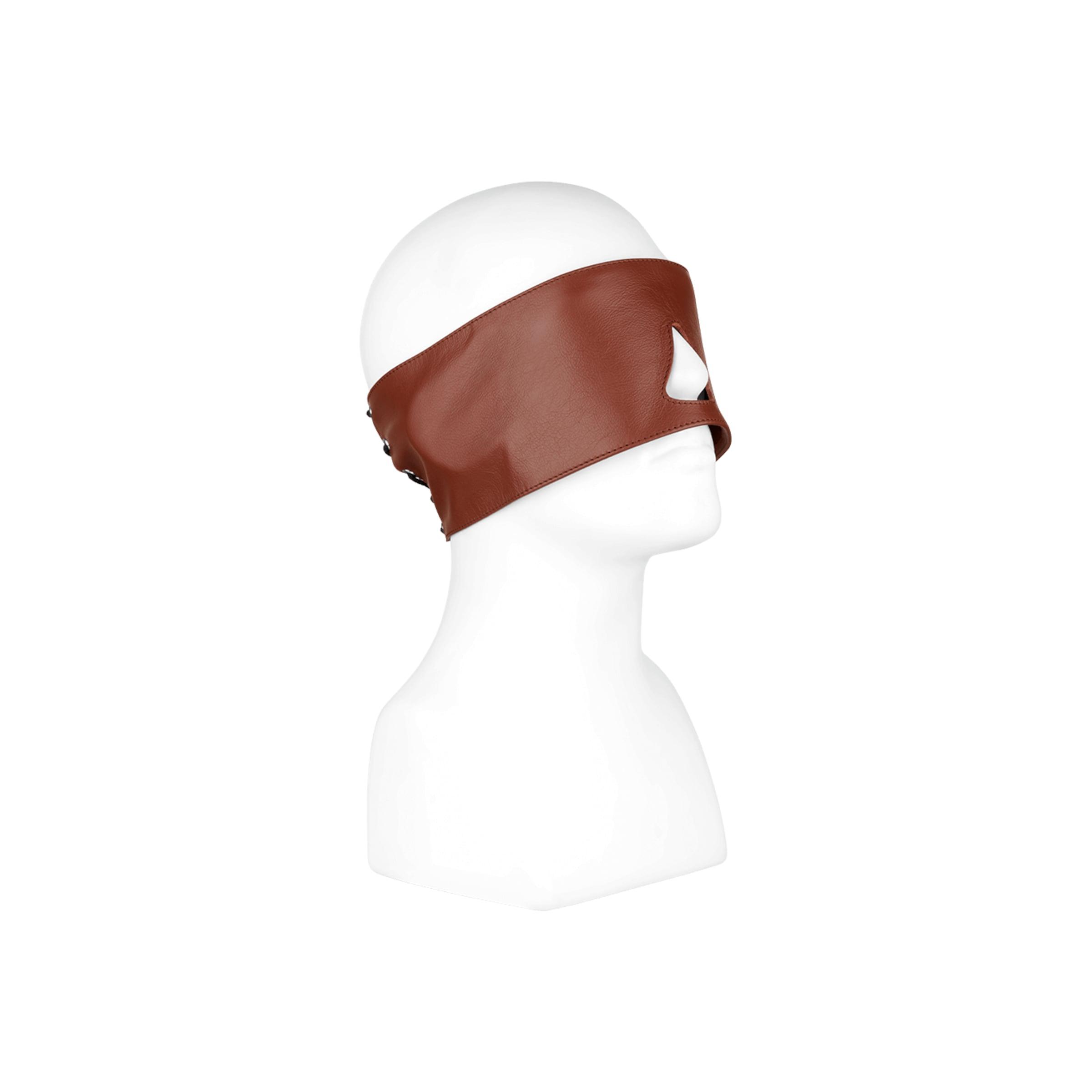 Blickdichte Leder-Maske mit Schnürung