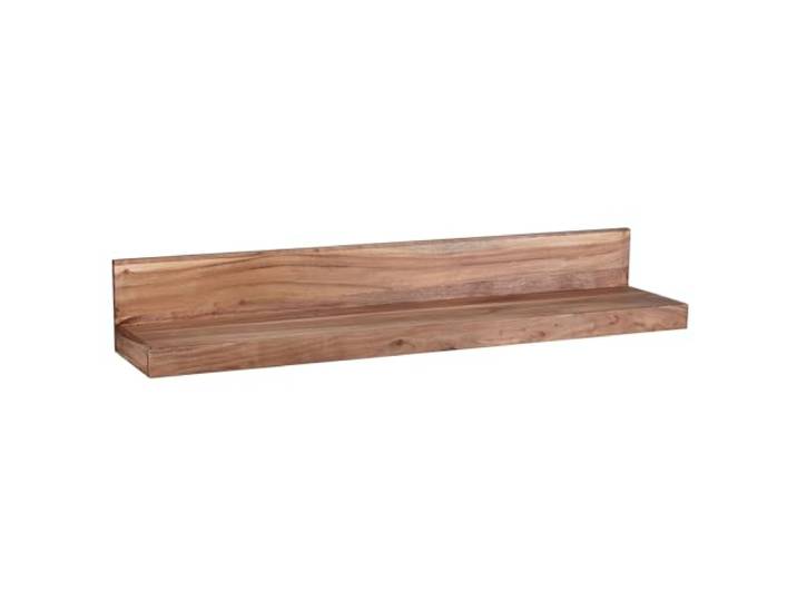 FineBuy Wandregal Massivholz Akazie Holzregal Landhausstil Hängeregal Wandboard Naturprodukt Regal Größe wählbar Braun