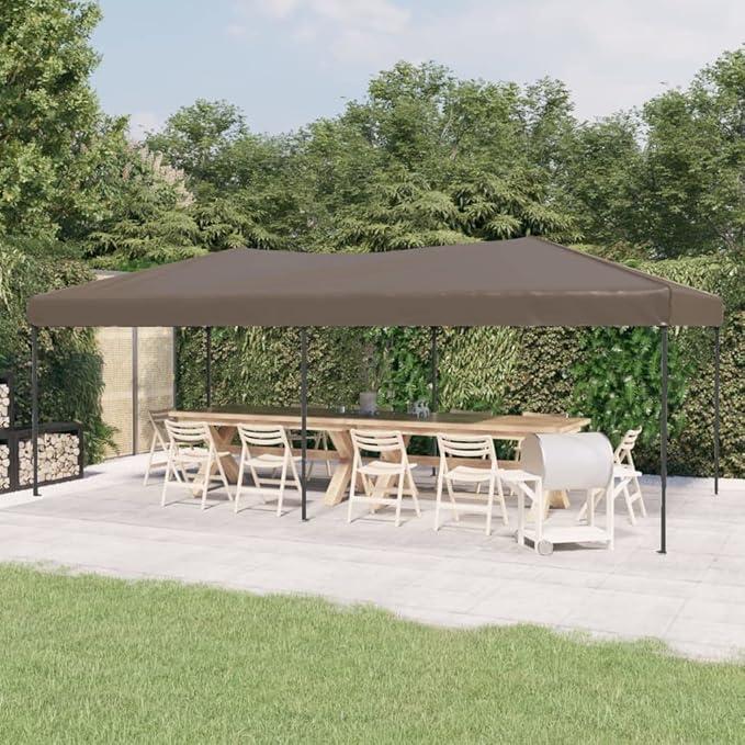 Partyzelt Faltbar, Pavillon, Party Zelt, Bierzelt, Faltpavillon, Gartenzelt, Lackierzelt, Zelt Garage, Zeltgarage, Taupe 3x6 m