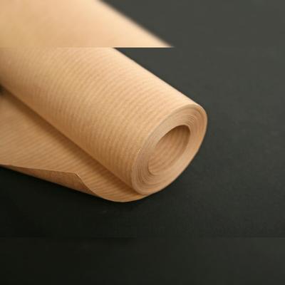 Clairefontaine 60x Braunes Kraftpapier gerippt 60g, Rolle 3x0,70m - Kraft braun 95771C