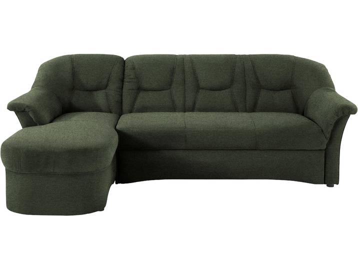 Ecksofa, 232x146 cm, Luxus-Microfaser, Grün, Federkern, Klassisch, Domo-collection