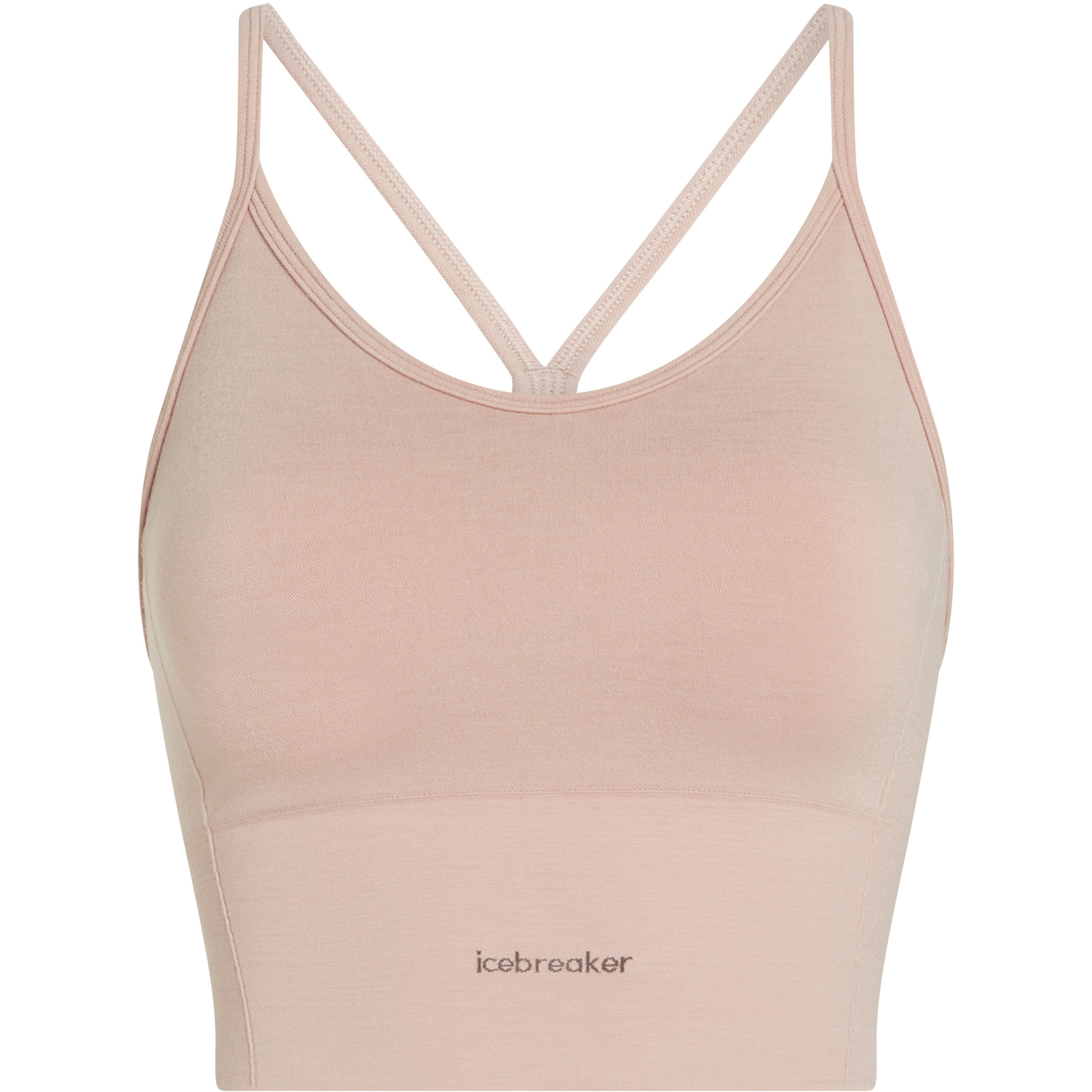 Icebreaker 260 Seamless Rib Strappy Sport BH Damen Sport-BHs beige Größe L Hautfreundlich Merinowolle | Lyocell (Tencel)