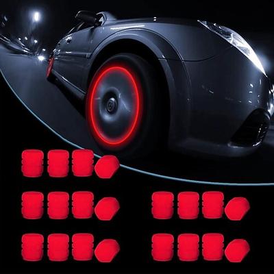 16 Stück universelle fluoreszierende Reifenventilkappen, im Dunkeln leuchtende Luftventilkappen für Motorrad, E-Bike, Roller, Auto, Vakuumreifen, leuchtende Ventileinsatzkappen