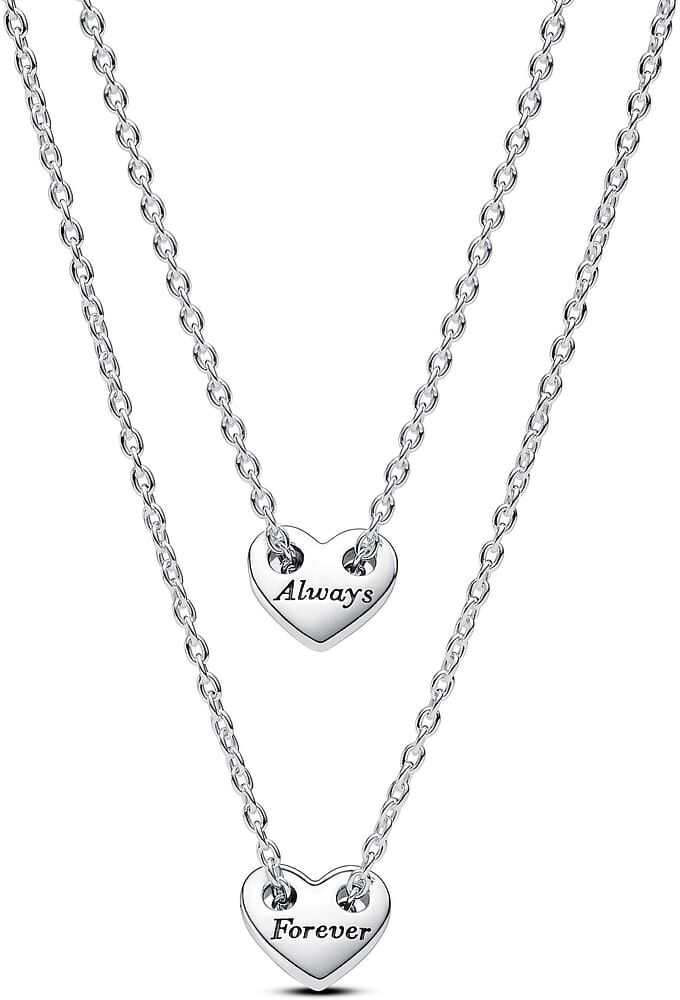 Collier Pandora Cœur Séparables Forever Et Always Femme