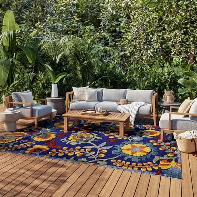 Nourison Aloha Indoor/Outdoor Floral Area Rug