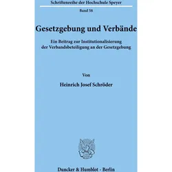 Gesetzgebung und Verbände., Fachbücher von Heinrich Josef Schröder