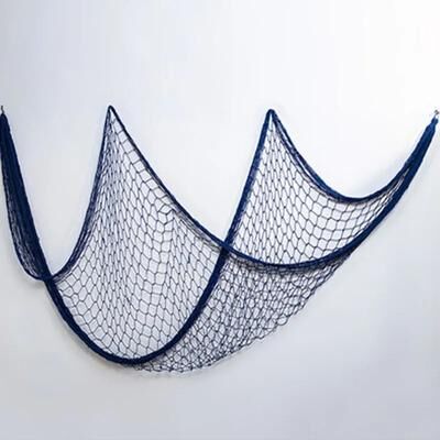 Uplift Treasures Nautical Fishing Net Wall Hanging Decor a Blue