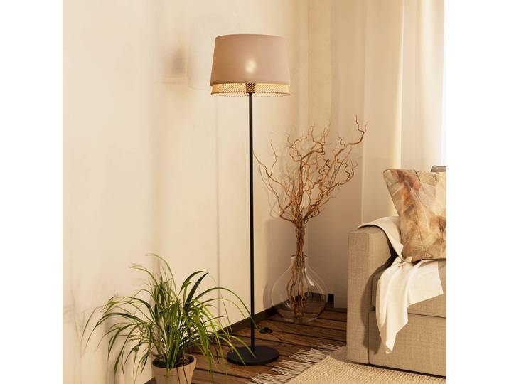 EGLO Stehlampe Tabley, schwarz, für Wohn- / Esszimmer, Metall, Stehlampe