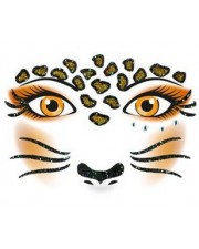 HERMA Braun 1Stücke Dekorativer Aufkleber Face Art Sticker Leopard (15303)
