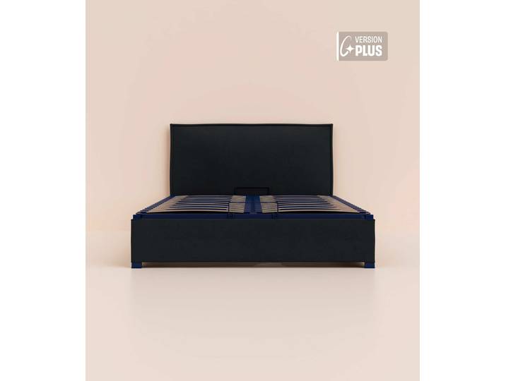 Lit coffre 160x200 cm Plus - Noir Anthracite - Tediber