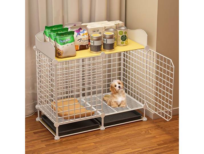 Cage pour chien petit chien poméranien teddy Corgi maison intérieure avec clôture de séparation des toilettes maison pour chiots