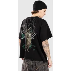 Ninth Hall Distressed Angel Boxy T-Shirt vintage black Gr. M
