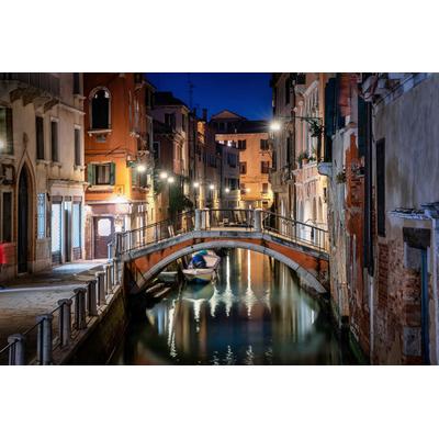 Fototapete PAPERMOON "Venedig bei Nacht", bunt, B:4m L:2,6m, Vlies, Tapeten