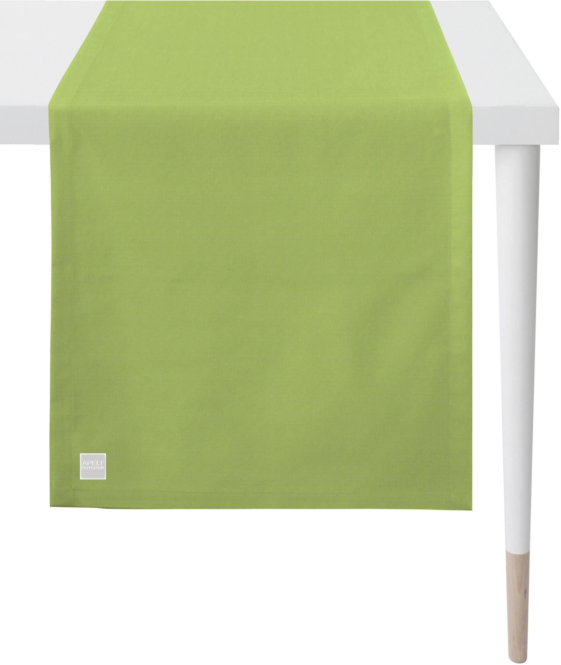 Tischläufer APELT "3959 Outdoor, Sommerdeko, Sommer", grün, B:46cm L:140cm, Polyester, Tischdecken, Tischläufer, Panama grün B/L: 46cm x 140cm, 1 Stk., rechteckig