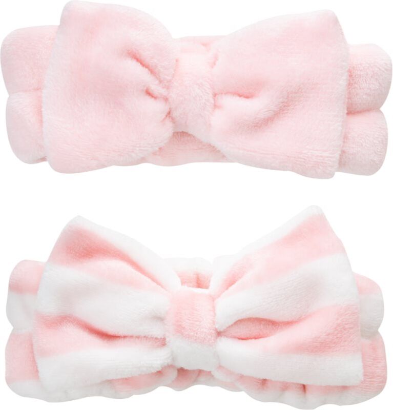 Brushworks Makeup Headbands bandeau de maintien cheveux en microfibre avec ruban