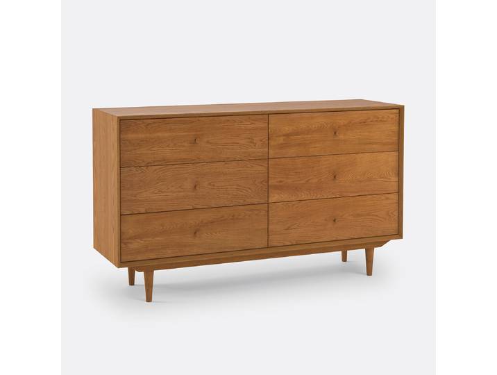 LA REDOUTE Commode 6 tiroirs, Quilda Jaune Bois Clair Miel