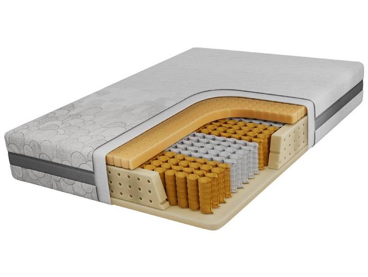 Taschenfederkernmatratze TENE, MKS MÖBEL, 20.4 cm hoch, (Pocket-Matratze, Luxusmatratze, Ergonomische Matratze mit Latexschicht und atmungsaktivem Apri-Bezug), Ergonomisch, hautfreundlich, vielseitig