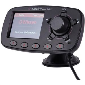 Albrecht DAB-Adapter DR 57, für Autoradio, mit FM-Transmitter und Bluetooth, für UKW, DAB+