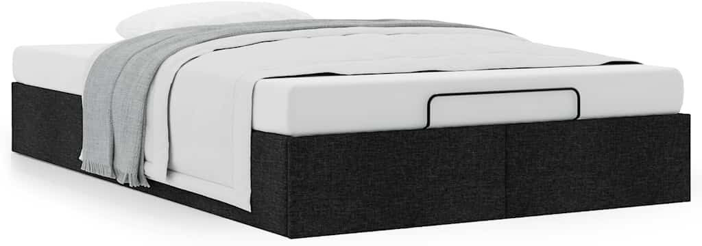 Latitude Run Ayssa Upholstered Bed Frame Black Double (4'6)