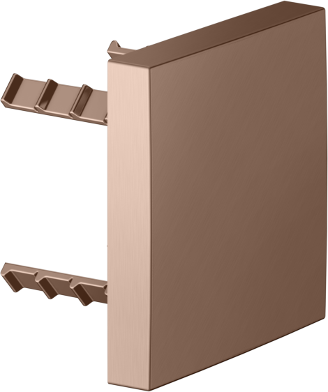 KEUCO Universal Abdeckblende 59949290002 eckig, für Rohrunterbrecher, rotgold gebürstet