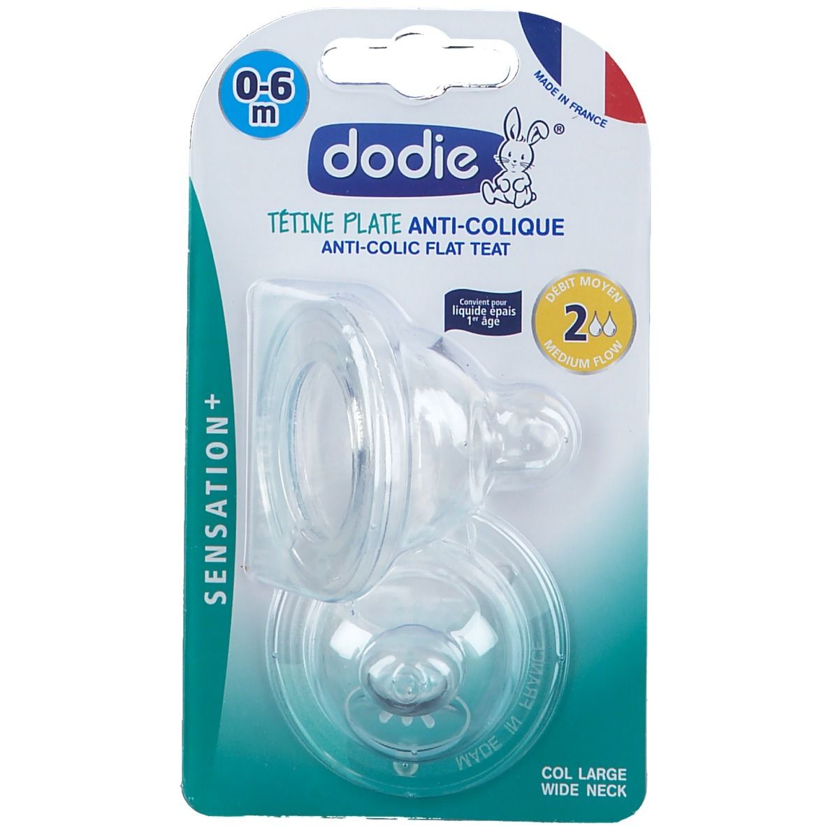 Dodie Zuigspeen Sensation Breed Gat 0-6m 2 St Sauger