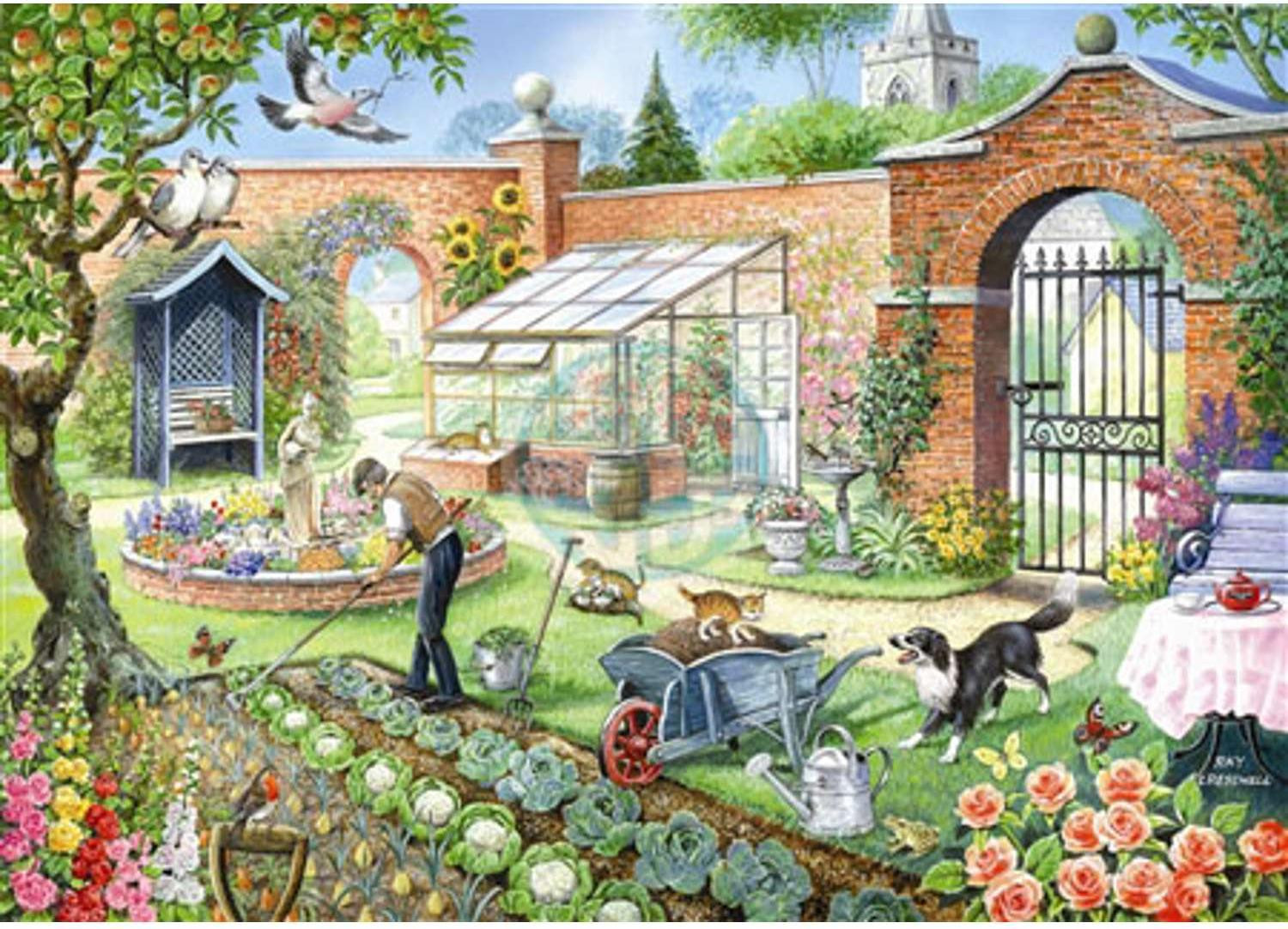 House of Puzzles Puzzel Keukentuin Landschap 1000 stukjes