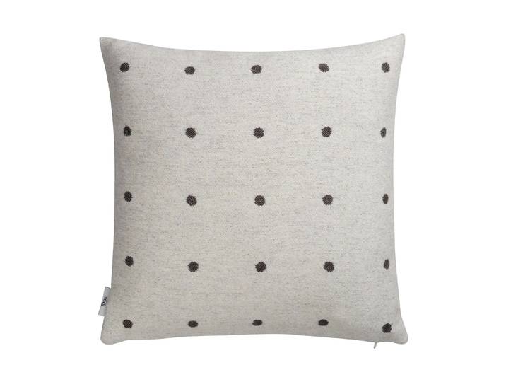 Røros Tweed Coussin Pastille 50x50 cm Black and white