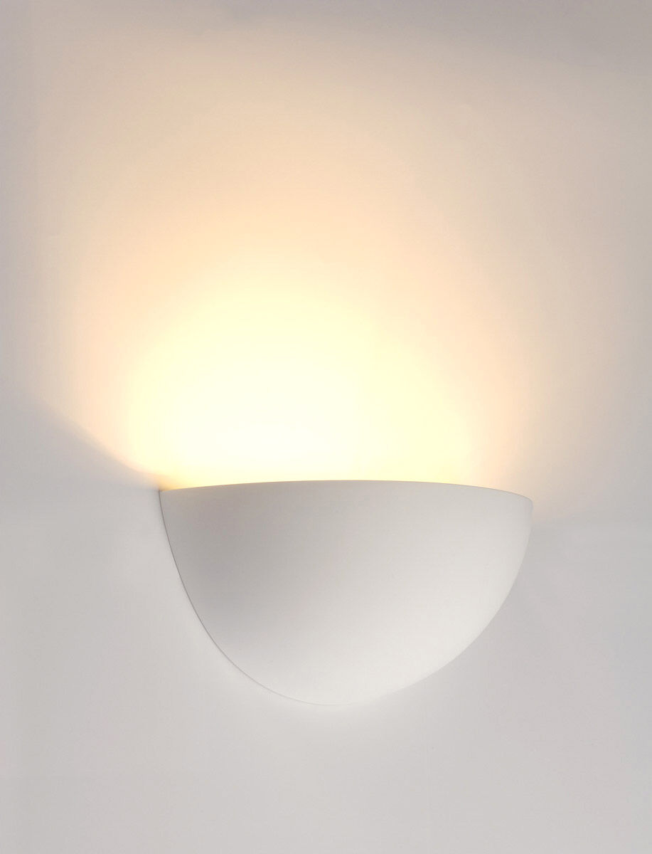 Slv Wandleuchte, Gl 101 E14, Halb Rund, Weisser Gips, Max. 40w - Wand- Und Deckenleuchten