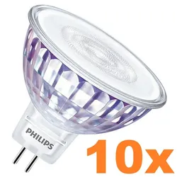 10er Sparpack Philips GU5.3 CorePro LED Strahler MR16 36° Ausstrahlwinkel 7W wie 50W 2700K warmweißes Licht Niedervolt