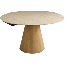 ESSTISCH mit Erweiterungen Rund 135/180/90 cm