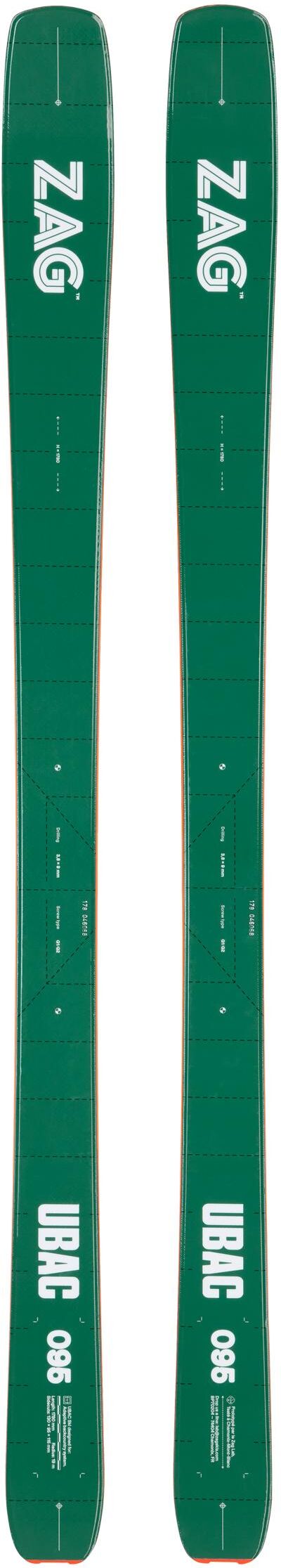 Zag  - Pack Ski de randonnée Ubac 95 - 178 + Alpinist 8 Black - Ski de randonnée