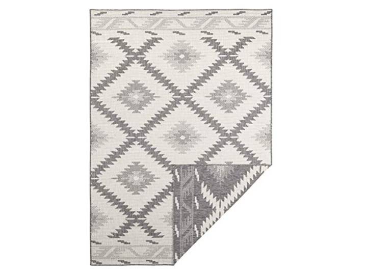 NORTHRUGS In- und Outdoor Teppich Malibu 120x170cm - Wendeteppich Wetterfest Modern Geometrisches Muster Läufer für Balkon Terrasse Garten Wintergarten Wohnzimmerteppich Wasserfest in Grau Creme