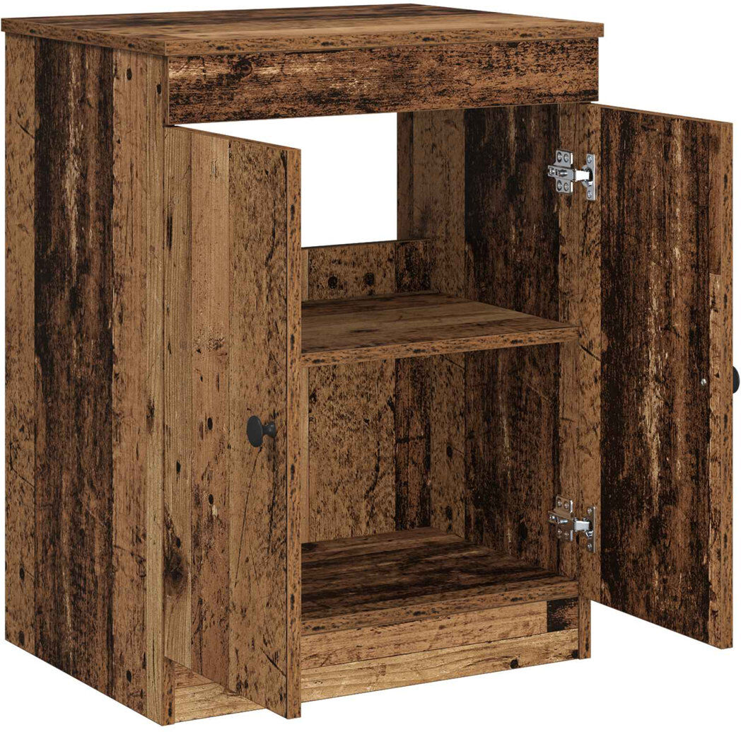 17 Stories 54 mm Single Double Bathroom Vanity Base Old Wood 70cm H X 54cm W X 41cm D