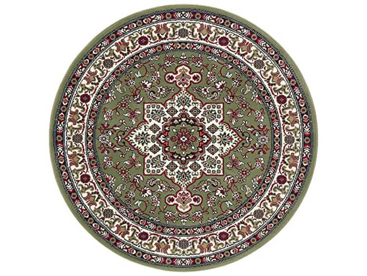 Nouristan Mirkan Orient tapijt, rond, woonkamertapijt, oosters laagpolig, vintage, oosters tapijt voor eetkamer, woonkamer, slaapkamer, groen, 160 cm