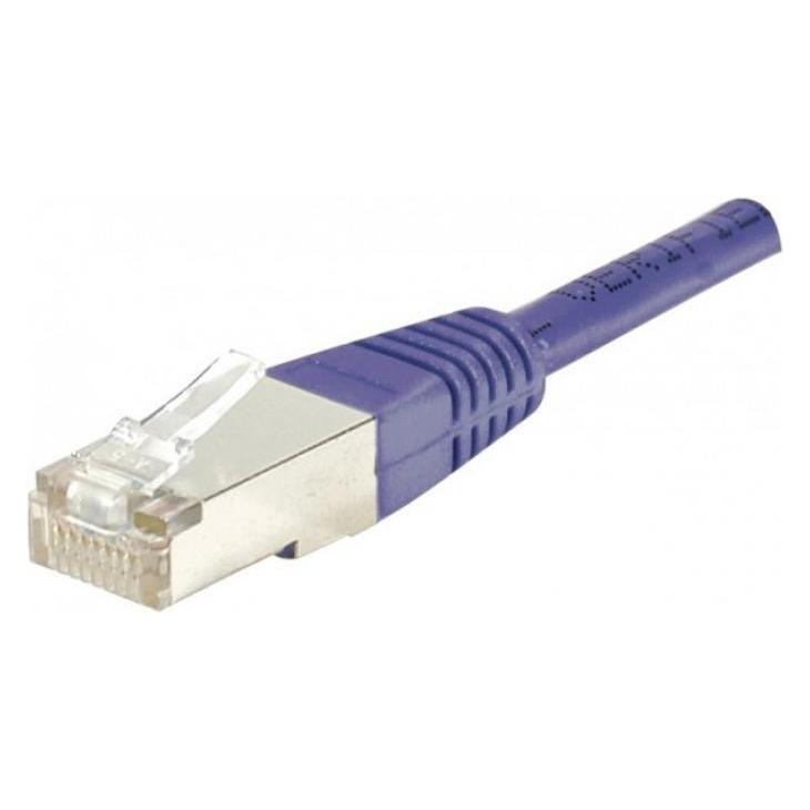 Exertis Connect Patchkabel F/UTP, CAT.6, violett, 7,0 m Patchkabel mit besonders schmalem Knickschutz (CAT6, 7 m) (857951)
