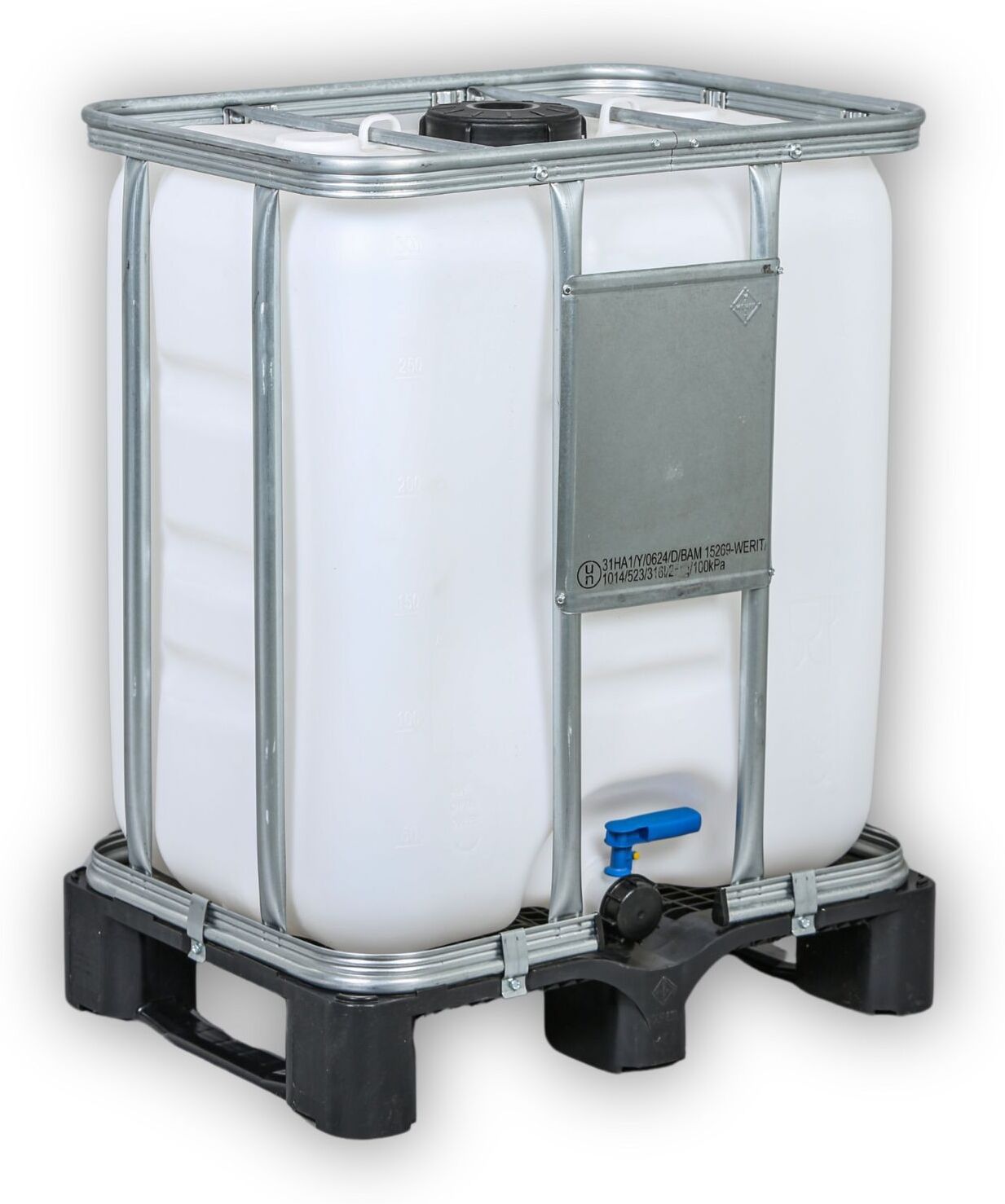B2B Partner IBC-Container 300 L, Palette aus Kunststoff