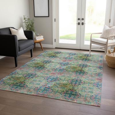 Addison Rugs Machine Washable Indoor/ Outdoor Vintage Medallions Chantille Rug