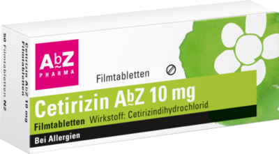 AbZ Pharma GmbH CETIRIZIN AbZ 10 mg Filmtabletten 100 St 06716159